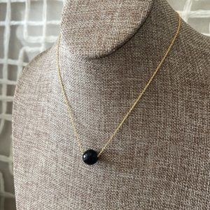 Gorjana Power Gemstone Adjustable Necklace Onyx